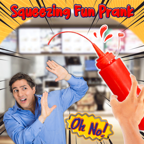 MCOIKY® Prank Squeeze Ketchup Bottle – Realistic Fake Tomato Sauce Gag Toy for Funny Tricks & Party Jokes