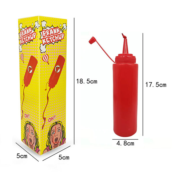 MCOIKY® Prank Squeeze Ketchup Bottle – Realistic Fake Tomato Sauce Gag Toy for Funny Tricks & Party Jokes