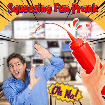 MCOIKY® Prank Squeeze Ketchup Bottle – Realistic Fake Tomato Sauce Gag Toy for Funny Tricks & Party Jokes